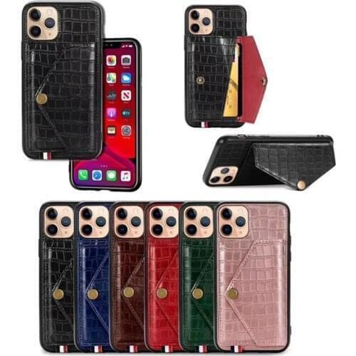 10pcs Crocodile Skin PU Leather Wallet Pocket Slot Flip Case Cover For iPhone 12 11 pro Max XS MAX XR X 6 7 8 Plus
