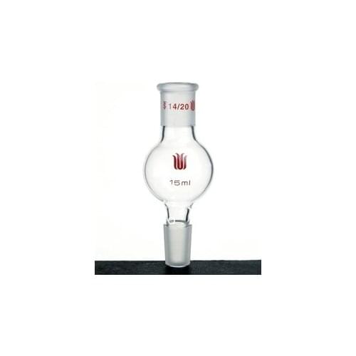 D281050 Distilling bulb,Kugelrohr, Capacity:50ml, Joints:14/20, Bulb O.D.:48mm, Overall Height:105mm