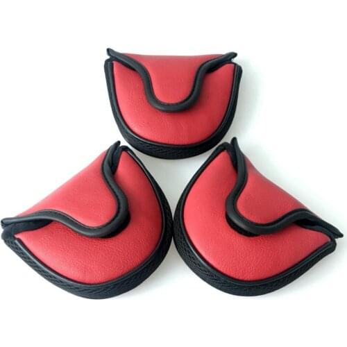 Deluxe PU Leather Golf Mallet Putter Cover | Great Golf Accessories & Golf Gifts (Red)