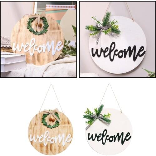 Wooden Welcome Sign Farmhouse Porch Door Wall Decorations Plates Rustic Home Decor Farmhouse Door Decorations