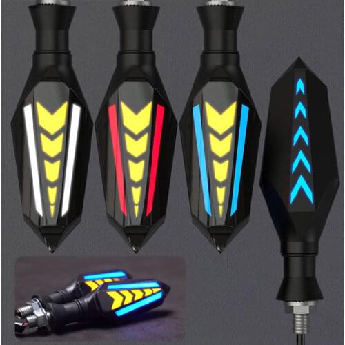 2 in 1 Double Sided Flowing Motorcycle Turn Signals LED Turn Signal Light Built Relay Flashing Blinker Universal M10 Waterproof