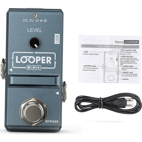 NEW ammoon Loop Station Mini Guitar Looper Effect Pedal 10 Minutes Recording Time 3 Working Modes True Bypass Full Metal Shell