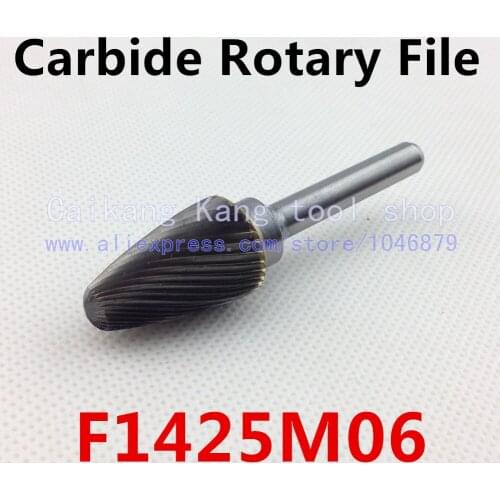 Head 14mm,Arc ronud nose,carbide rotary burrs, rotary burrs, deburring with rasp, carbide burrs, carbide grinding. F1425M06