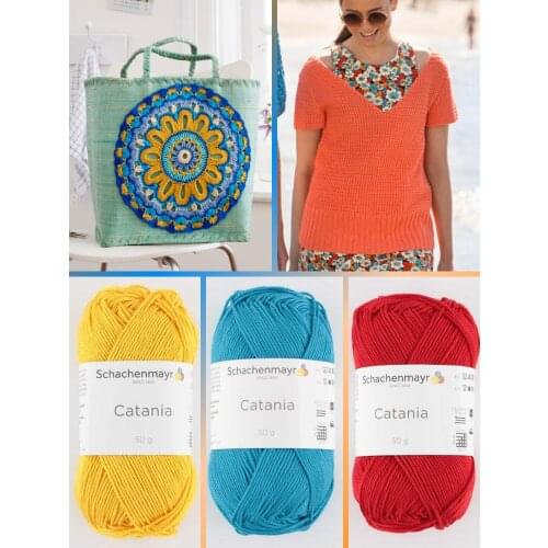 Cotton Knitted Yarn - 41 Color Options - 125 Meters (50gr) - Schachenmayr Catania - Hobby Materials - Scarves - Cardigan - Sweater - Blouse - Vest - Home Textile - Beret - Shawl - Amigurumi - DIY