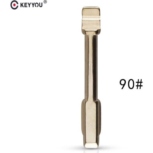 KEYYOU 10pcs NO. 90 Car Remote Uncut Key Blade For Ford Mondeo Modified Flip Remote Key Shell Blade Repacemet FO21 Blade