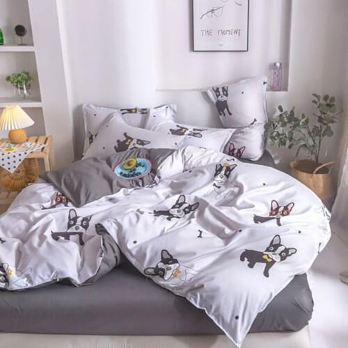 Cartoon Dog pattern Bedding Set ,150x200 Duvet Cover Set With Pillowcase ,Quilt Cover 220x240,King Queen size Blanket cover