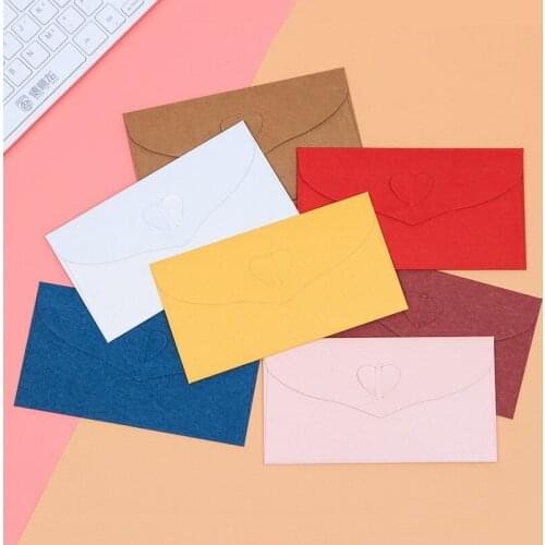 5pcs Korean Western Romantic Love Deduction Envelope Invitation Envelope Custom Candy-colored Decorative Envelope Bag Wholesale