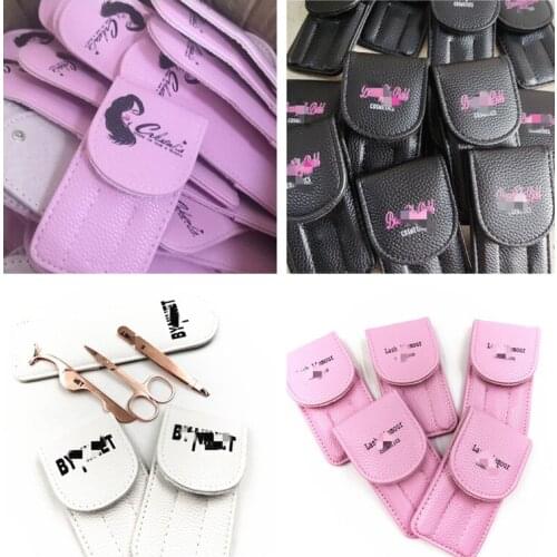 Makeup Professional Eyelash Tweezers 3D Volume Eyelash Extension Tweezers Eyebrow Folder Eyebrow Tweezers Print Logo 4 color set