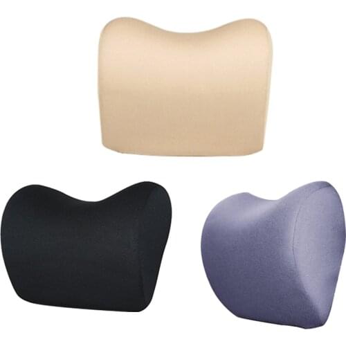 Auto Memory HeadRest Foam Cotton Mesh Cushion Car Headrest Neck Pillow For Seat Chair In Fabric Cover Soft HeadRest for Travel