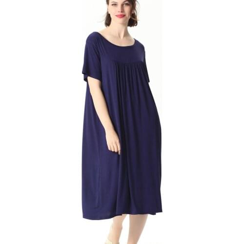 Plus Size 7XL 150KG Summer Home Dresses Womens Nightdress Short Sleeve Sleepwear Nightgown Sleep Dress O Neck Home Dresses
