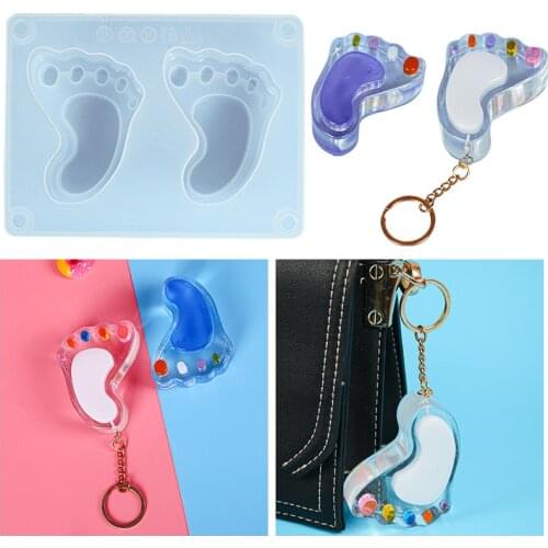DIY Small Foot Silicone Lightweight Soft Creative Epoxy Foot Mold Accessories For Decoration Jewelry Handicraft Making