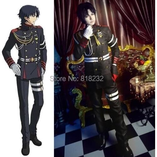 Seraph of the end Guren Ichinose Coat Pants Uniform Outfit Anime Cosplay Costumes