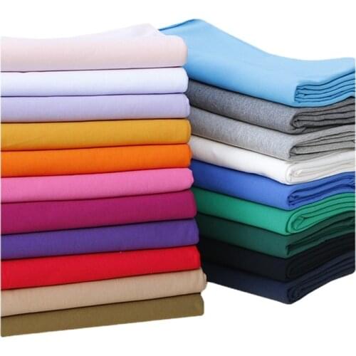 Width 72'' Solid Color Simple Comfortable Knitted Elastic Terry Fabric By The Half Yard For Sportswear Jacket Material