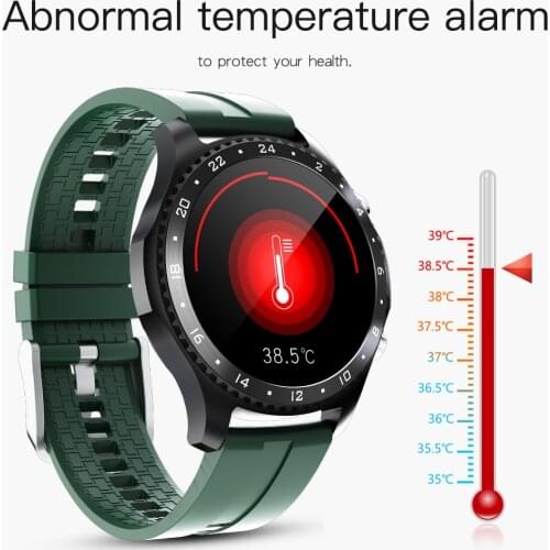 Bluetooth Connection Smart Watches Phone Body Temperature Test Sport Fitness Watch Waterproof Smart Bracelet Smartwatch Mens