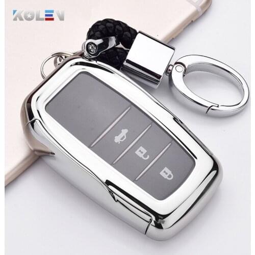 TPU+PC Car Remote Key Case Cover Shell Fob For Toyota Crown Corolla Rav4 CH-R Camry Hilux Fortuner Remote Key Holder Accessories