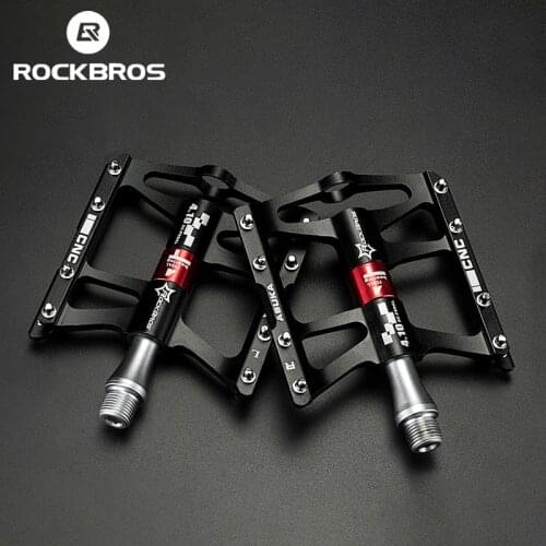 ROCKBROS Mountain Bike Bicycle Pedals Cycling Ultralight Aluminium Alloy 4 Bearings MTB Pedals Bicicleta Bike Pedals Flat BMX