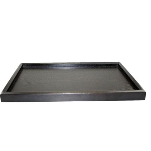 Vintage Serving Tray SPA Tea Food Server Dishes Platter Wooden Plate Rectangle Food Tea Wooden Tray Black-M