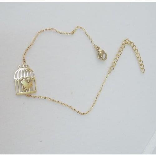 High quality top fashion bracelet made of 100% stainless steel -anti-allerge ,cage shape