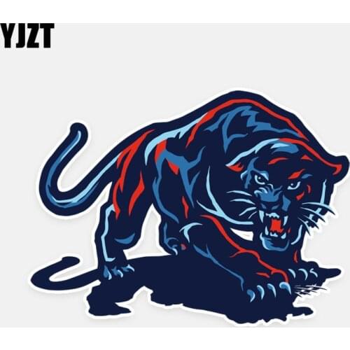 YJZT 15CM*11CM Fashion Animal Fierce Leopard PVC Motorcycle Car Sticker Decal 5-0698