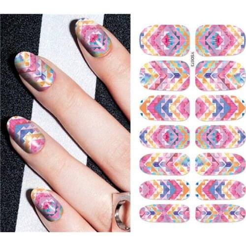1 sheet DIY Nail Art Water Transfer Stickers Arrows Line slider adhesive Watermark Decals Women Beauty Wedding Nails