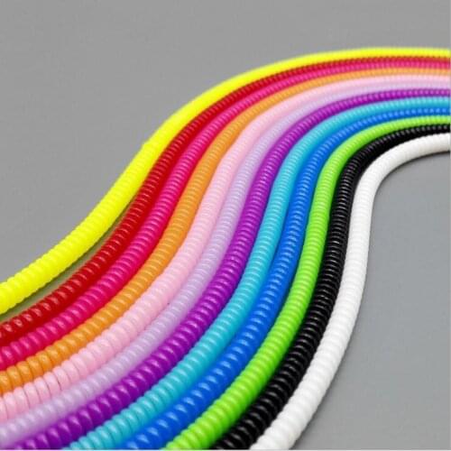 20pcs Candy Colors Spring Protective sleeve Mobile Tablet Spiral Cord Protector for Cell Phone iPhone Charger Earphone Cords