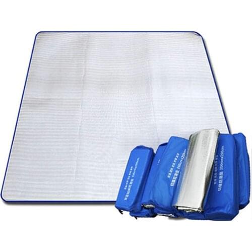 200 x 150 cm Outdoor Camping Mat Anti-Moisture Aluminium Double Aluminium Mat EPE Foam Aluminium Coated Mattress Mats Topper Alu