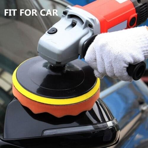 5pcs 6inch Car Polishing Disc Self-Adhesive Buffing Waxing Sponge Wool Wheel Polishing Pad for Car Polisher Drill Adapter