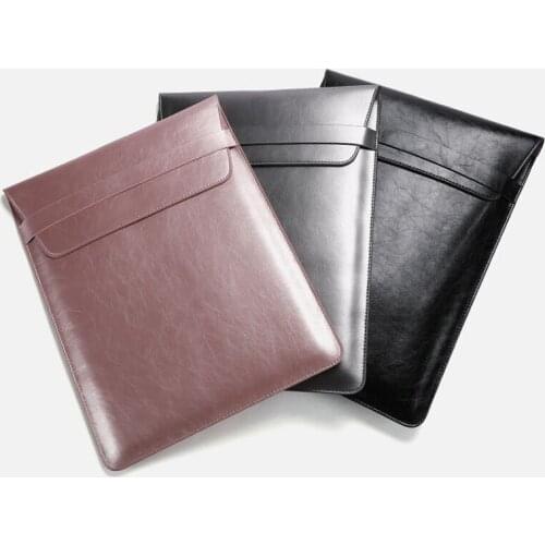 BGreen Tablet PC Sleeve Leather Laptop Case Waterproof Notebook Bag With Touch Pencil Slot Mouse Bag For Macbook iPad Air HUAWEI