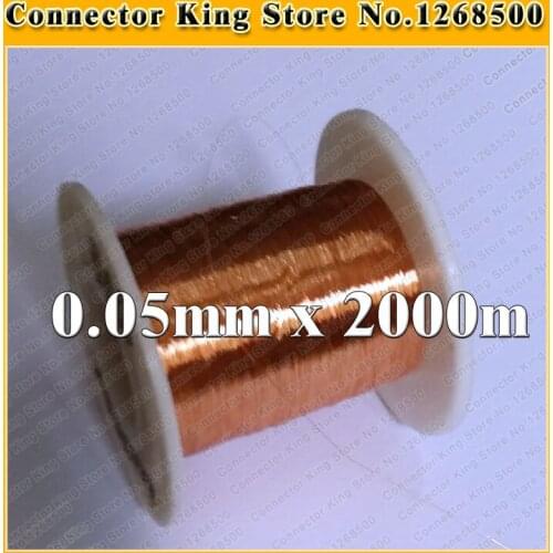 ChengHaoRan 0.05mm,2000m Copper Wire Polyurethane enameled wire QA-1-155 0.05 mm x 2000 meters/pc