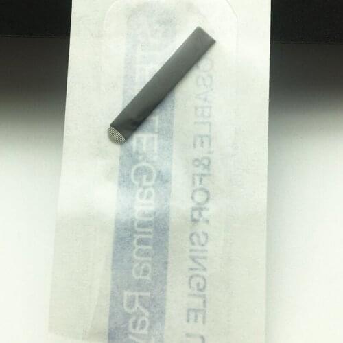 Black 0.20mm Flex 16 u Tebori Microblading needles Permanent Makeup Tattoo Needle 16 Flex U Shape Blades for Eyebrow Manual Pen