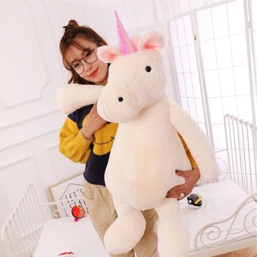 Fancytrader Pop Plush Unicorn Toys Soft Stuffed Animals White Horse Pillow Doll Kids Present