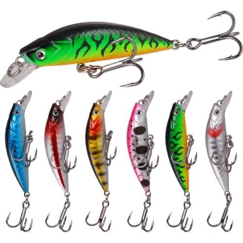 1pcs Minnow Fishing Lures Wobblers 6cm 6.7g Sinking Artificial Plastic Bait Bass Crankbaits Carp Pike Fishing Tackle