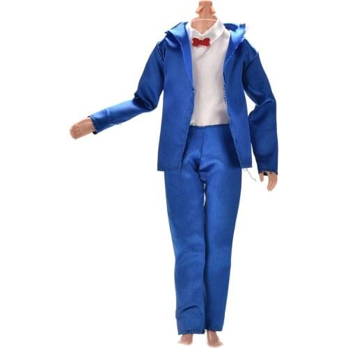 For Barbie Doll Ken Fashion New Handmade Doll Clothes Accessories Bride Suit With White Shirt For Barbies Boy Firend