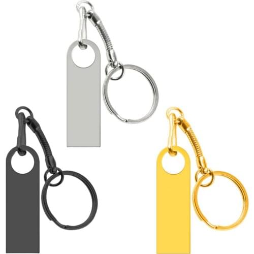 Metal USB Flash Drive Portable Waterproof Memory Stick For Computer USB Stick With Keychain Flash Drive