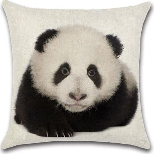 Panda Cute Animal Printed Cushion Cover Decorative Home Throw sofa chair seat friend bedroom Kids gift pillowcase