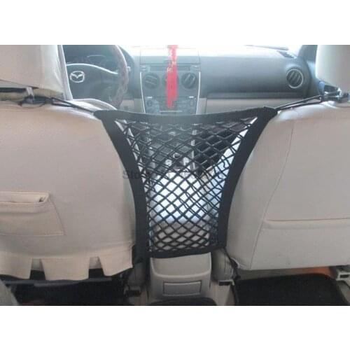 By DHL or Fedex 50pcs Car Trunk store content bag storage net Seat Storage Mesh Pocket Sticker Trunk Strong Magic Tape