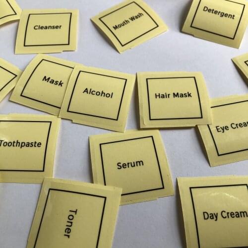 Personalised Bathroom 4х4cm square transparent stickers custom soap labels bathroom toiletries bottles sticker