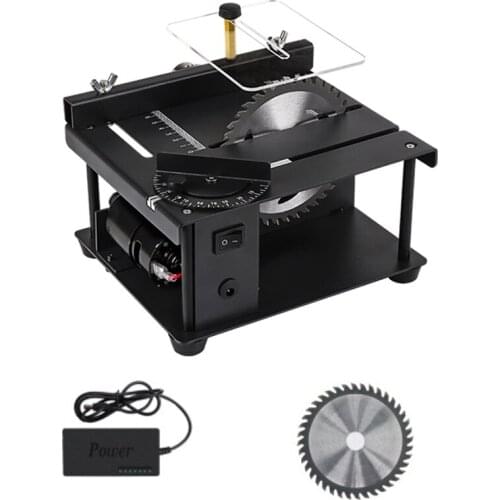 100W Multifunctional Mini Table Saw Woodworking Jade Handmade DIY Hobby Model Crafts Cutting Tool