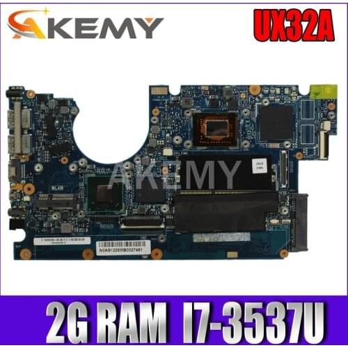 SAMXINNO For ASUS UX32A Laotop Mainboard UX32VD UX32V UX32A 90R-NYOMB1900Y Motherboard with 2G RAM I7-3537U 24G SSD