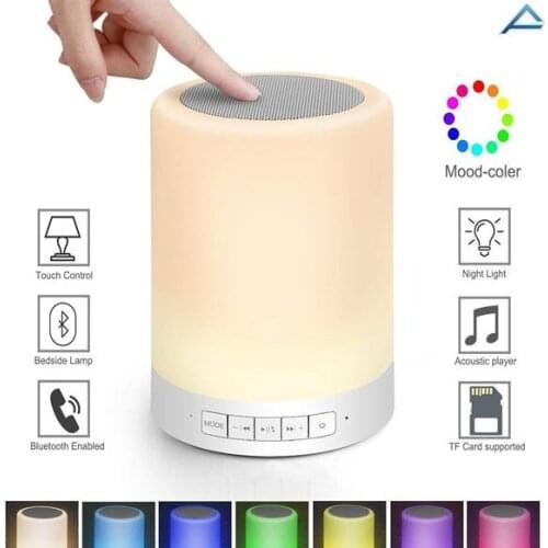 Touch Color Night Light & Bluetooth Speaker USB + TF CARD SUPPORTED