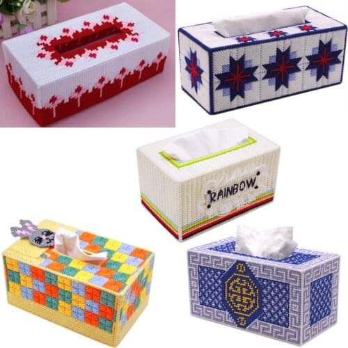 Embroidery storage bag DIY 3D cross-stitch,storage box,rectangle tissue box,chinese cross stitch ,Has been cut NO.6