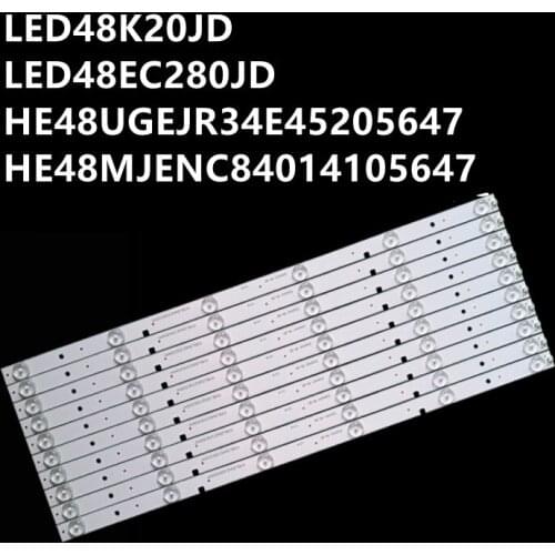 10pcs LED backlight strip for Hisense LED48K20JD LED48EC280JD HE48UGEJR34E45205647 HE48MJENC84014105647