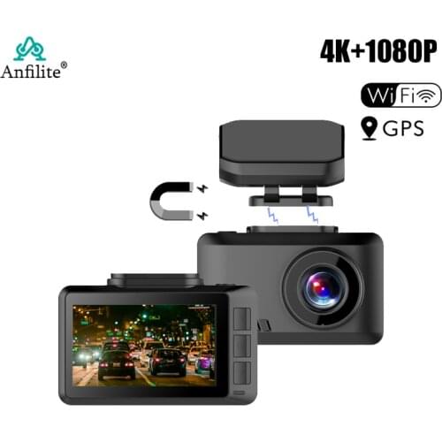 4K 2160P Sony Video Recorder Registrator Loop Recording Night Vision 24H Parking Monitor Car DVR WDR GPS WiFi Dash Camera Mini