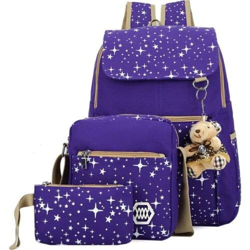 High Capacity Backpack With Bear Kids School Bags For Teenagers Girls Backpacks Printing Cute School Bag Mochila Infantil
