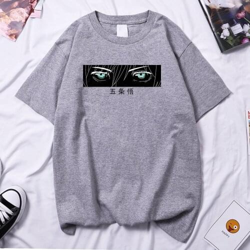 Gojo Satoru Jujustu Kaisen Anime Woman T-Shirt Harajuku Brand T-Shirts Hip Hop Casual T Shirt Summer 2021 Women Tee Shirt New
