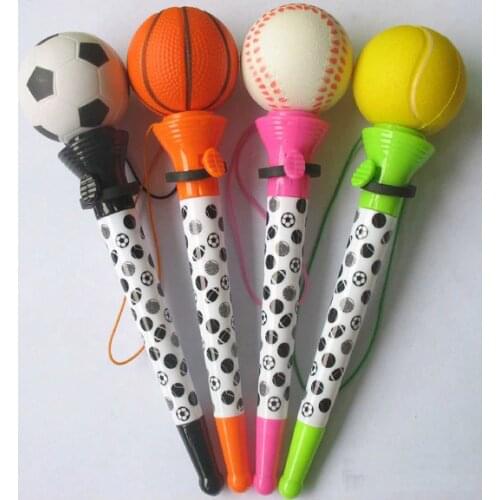 10pcs Creative stationery wholesale decompression cartoon soccer bouncing ballpoint pen