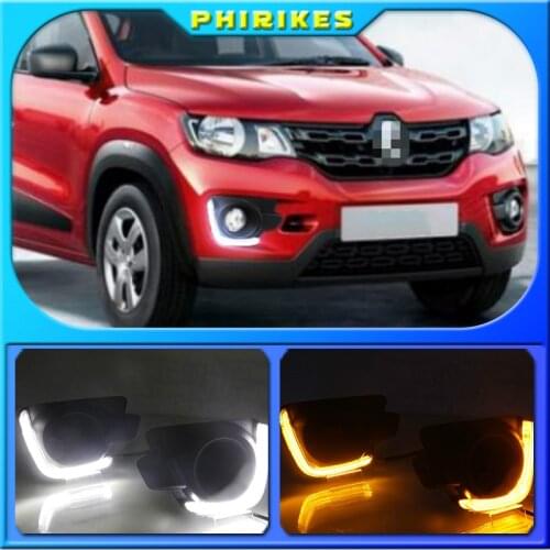 2Pcs For Renault Kwid 2017-2019 LED Fog Lamp DRL Daytime Running Light