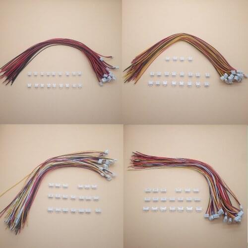 20Sets PH 2.0mm JST 2/3/4/5/6/7/8/9/10/12P Pin Female Wire Straight Plug L:300mm