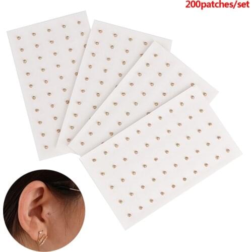200/600pcs Ear Care Seeds Acupuncture Auricular Disposable Ear Stickers Massage Therapy Needle Patch Auricular Auriculotherapy
