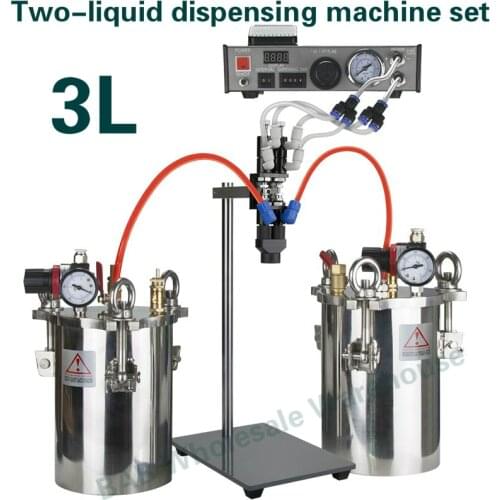 3L Semi Auto Glue Dispenser for Epoxy Resin AB Mixing Doming Glue Dispensing Machine Equipment/Two-liquid dispensing machine